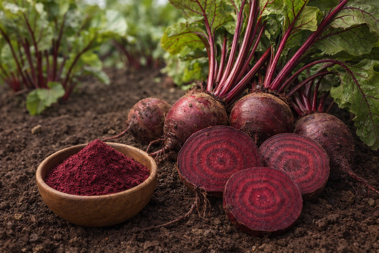 Fresh organic beetroot